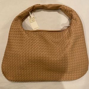 Urban Expressions Laverne Hobo large Vegan Handbag In natural tan NWT